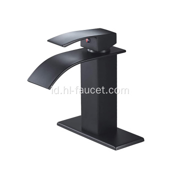 Faucet wastafel kamar mandi keran baskom air terjun hitam